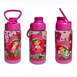 Strawberry Shortcake Girls Water Bottle 18oz With Portable Handle Pink
